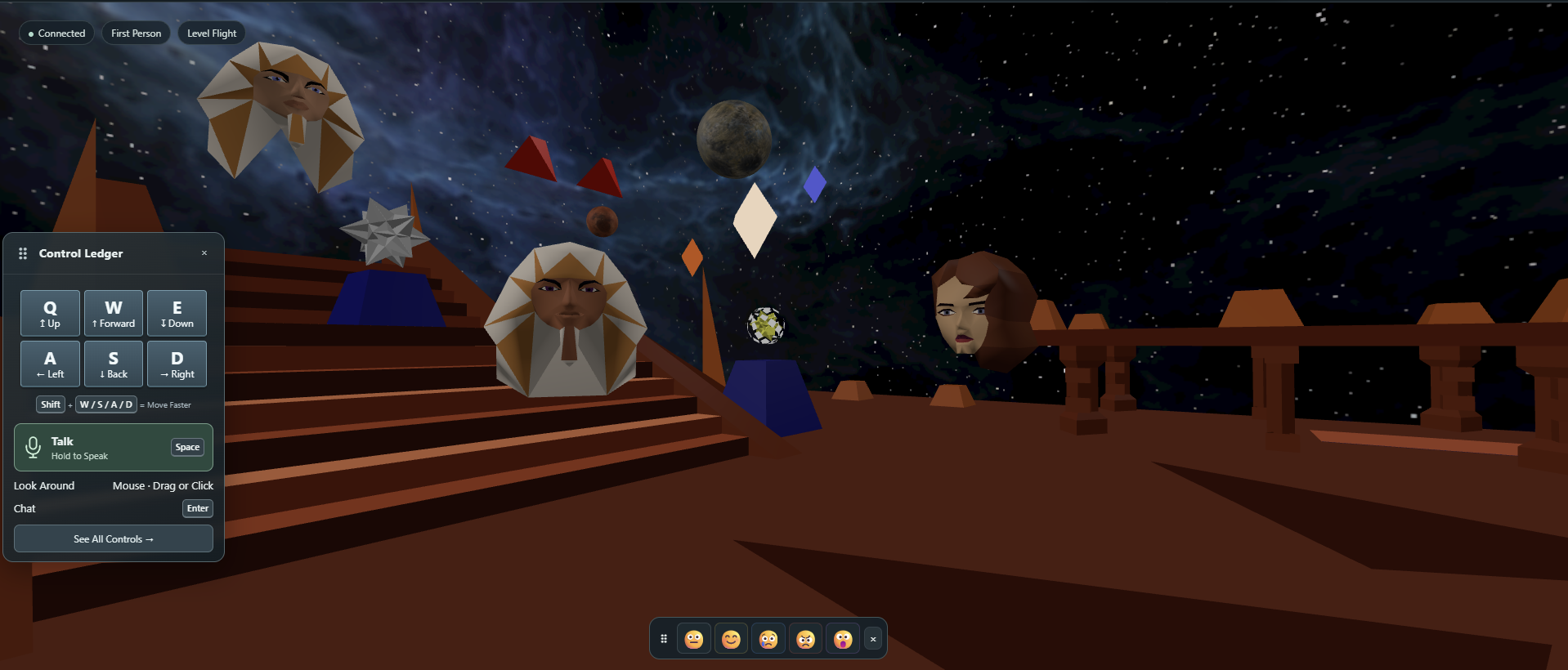 Two avatars together in Entrance